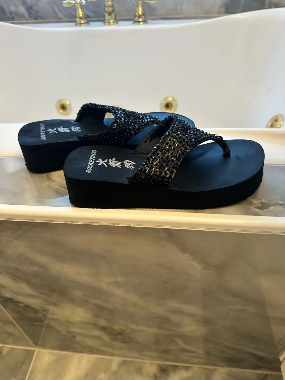 Sequin flip flops!